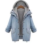 Anorak effet layered pour Femme avec Capuche et fermeture éclaire
