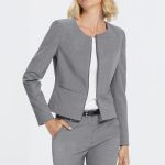 GREIFF Blazer court femme MODERN 37.5 slim fit 38 | gris clair