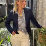 Vestes de blazer courtes unies
