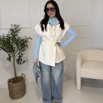 Blazer sans manches blanc GYAL