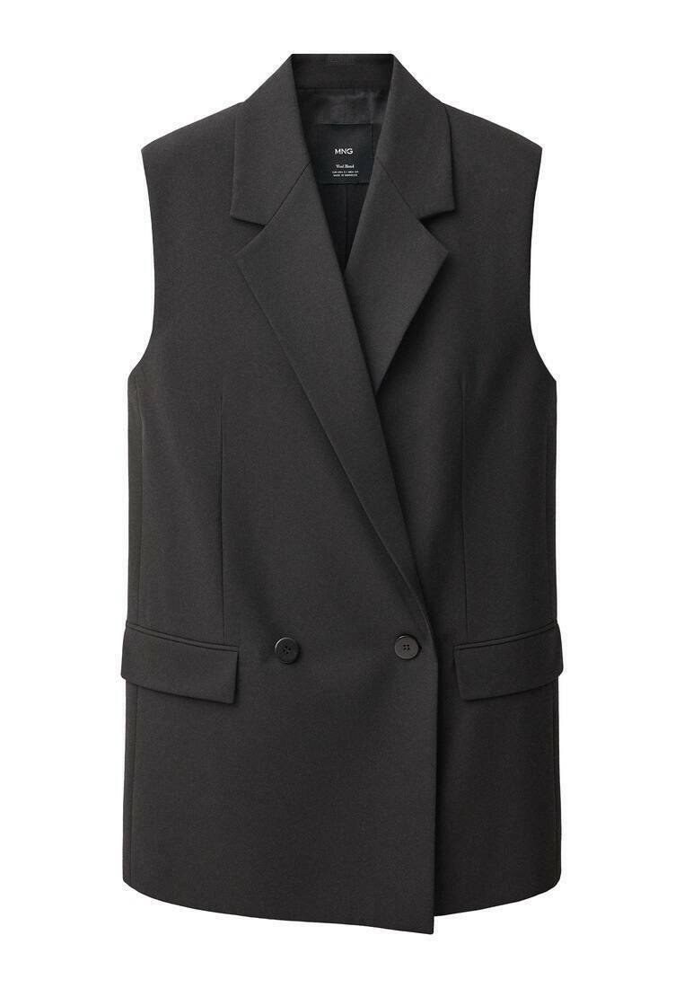 blazer-sans-manche-femme-426ghf-1.jpg Mango Veste sans manches black/noir ZALANDO.FR – Image 1