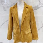 Blazer Velours Moutarde