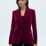 Blazer velours structuré