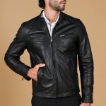 Blouson moto cuir homme blouson moto homme noir Hamilton | D'Arienzo