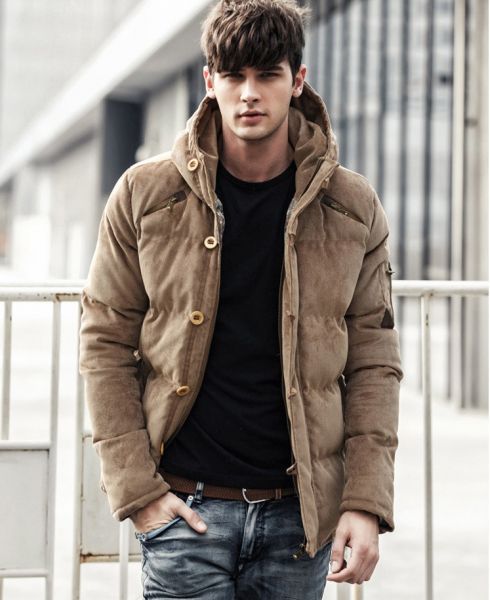 blouson-hiver-homme-371gbp-1.jpg Blouson rembourré à capuche hiver pour homme en imitation daim – Image 1