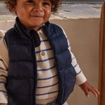Blouson sans manches bébé garçon recyclé bleu total eclipse | Tape à l'oeil