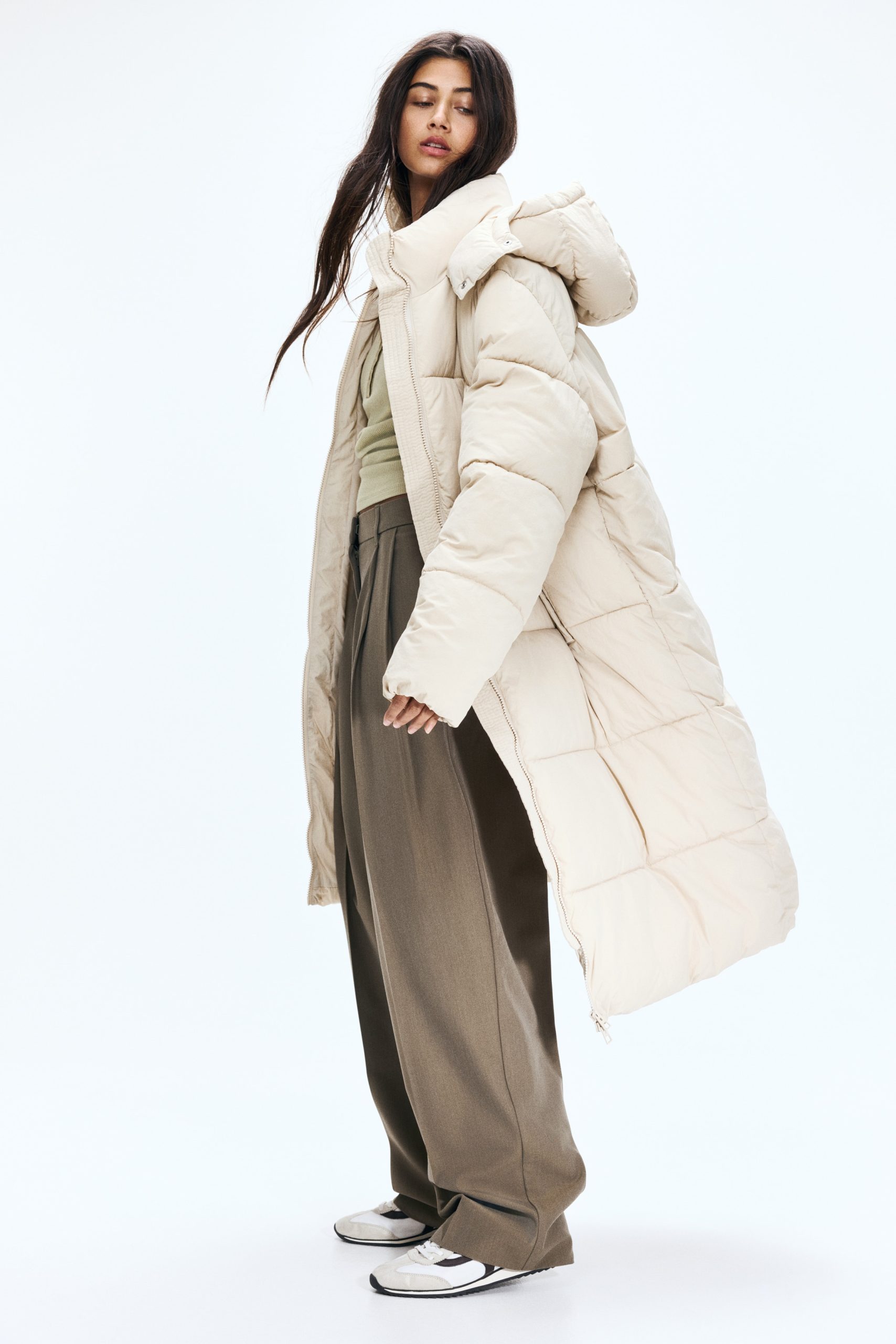doudoune-beige-femme-515ucn-1.jpg Doudoune longue Beige clair FEMME | H&M FR – Image 1
