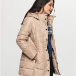Doudoune beige imprimé