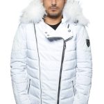 Veste homme horspist carlton blanc col blanc. Revacuir