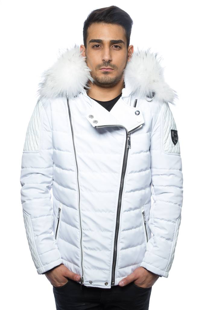 doudoune-blanche-homme-596gmf-1.jpg Veste homme horspist carlton blanc col blanc. Revacuir – Image 1