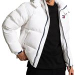 Doudoune Homme Tommy Jeans Alaska Blanc Pallas cuir