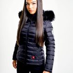 Doudoune Chauffante Capuche Femme Victoria Navy