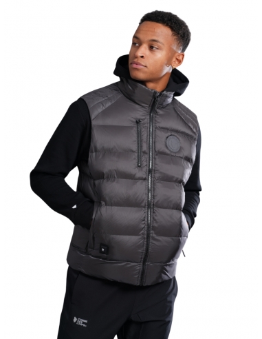 doudoune-comme-des-loups-529lsw-1.jpg Doudoune chauffante sans manche homme Comme Des Loups Gris Pallas Cuir – Image 1
