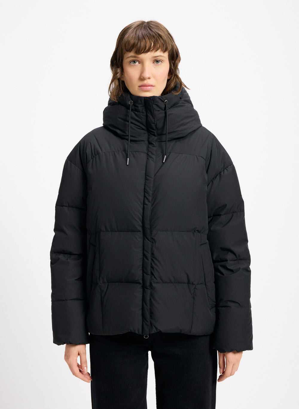 doudoune-femme-noir-292flu-1.jpg Doudoune hiver pour femme en duvet naturel Harmonie marron | Pyrenex FR – Image 1