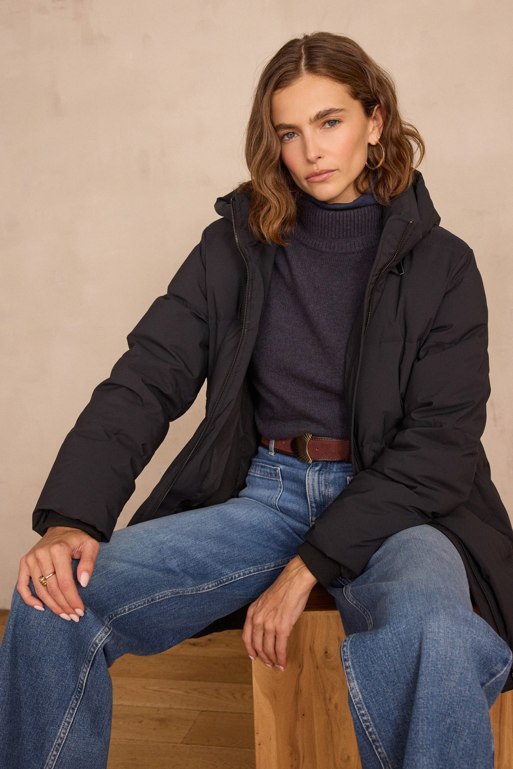 doudoune-femme-noir-865fjs-1.jpg Doudoune mi longue DINA Femme | NOIR | Maison 123 – Image 1