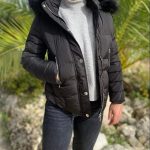 Doudoune à capuche noire femme BOUTIQUE CAPRICES