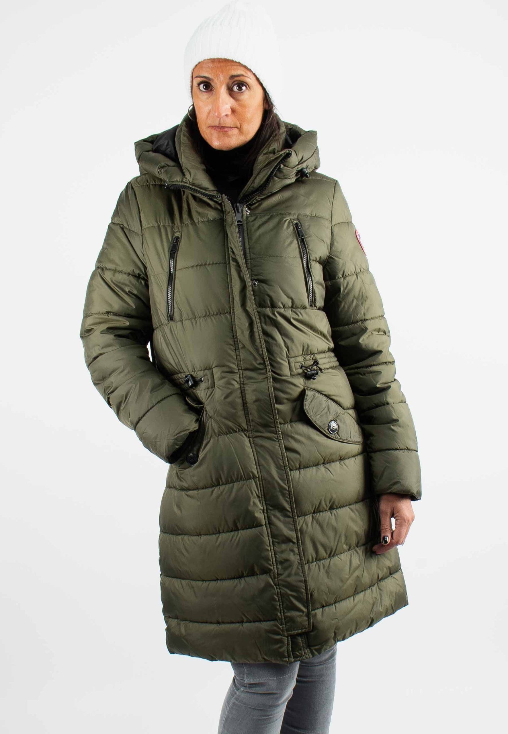 doudoune-kaki-femme-936ojx-1.jpg Doudoune Femme Paragoose – Capuche Kaki Hiver – Image 1