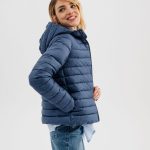Doudoune légère à capuche femme bleu | GEMO