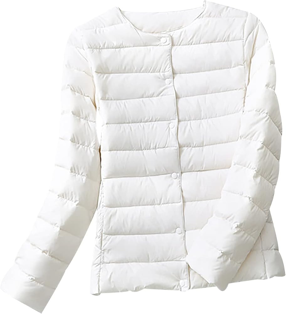 doudoune-legere-femme-399ibw.jpg Doudoune Légère Femme Fine Hiver Packable Puffer Jacket Veste Matelassée Blouson Grande Taille Parka Duvet Plume Ultralight Imperméable Blanc M : Amazon.fr: Mode – Image 1