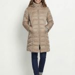 Doudoune longue matelassée à capuche Marron | Afibel