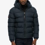 Superdry & Co SUPERDRY HOODED SPORTS PUFFER JACKET... Veste d'hiver eclipse navy eclipse navy/bleu marine ZALANDO.FR