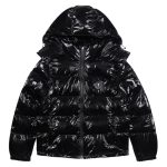 Trapstar Irongate Detachable Hooded Puffer Jacket Shiny Black