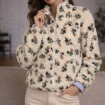 Gilet polaire fleur Mode et prêt à porter