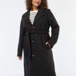 Manteau long avec ceinture Noir Grandes tailles Femme 0.00€ Kiabi