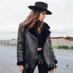 Veste Aviateur Femme Similicuir Noir | Univers Aviation