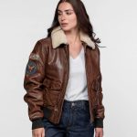 Air pilot Blouson aviateur cuir femme