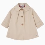Manteau bébé fille effet "trench coat" Beige