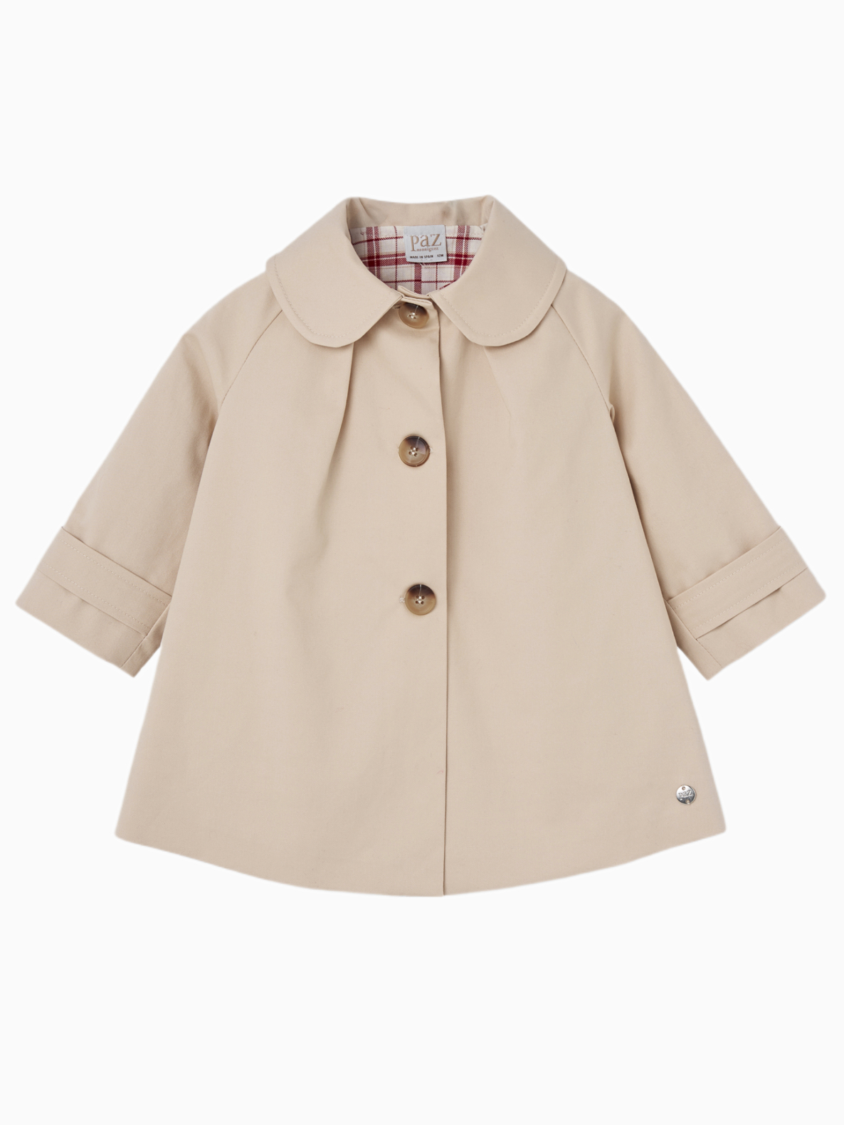 manteau-bebe-102ecw-1.jpg Manteau bébé fille effet "trench coat" Beige – Image 1