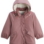 Manteau enfant imperméable doublé sherpa sora Rose