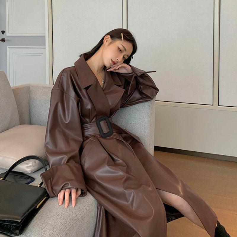 manteau-cuir-femme-019goz-1.jpg Manteau Cuir Marron Femme – Image 1