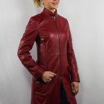Manteau en cuir rouge hermes pour femme Vêtements cuir adaptés à votre morphologie Itinérance Cuir