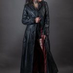 Long manteau gothique cuir femme