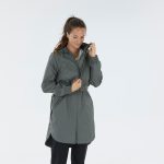 Veste de randonnée imperméable femme, Raincut Longue kaki | Decathlon