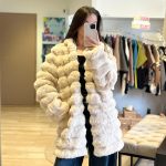 Manteau long beige fausse fourrure L/XL