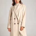 Manteau Long Rino & Pelle Beige Sans Capuche