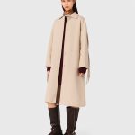 Manteau long en laine beige pour femme | Maje