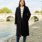 Manteau Françoise noir | Manteau long droit femme petite laine – Petite and So What