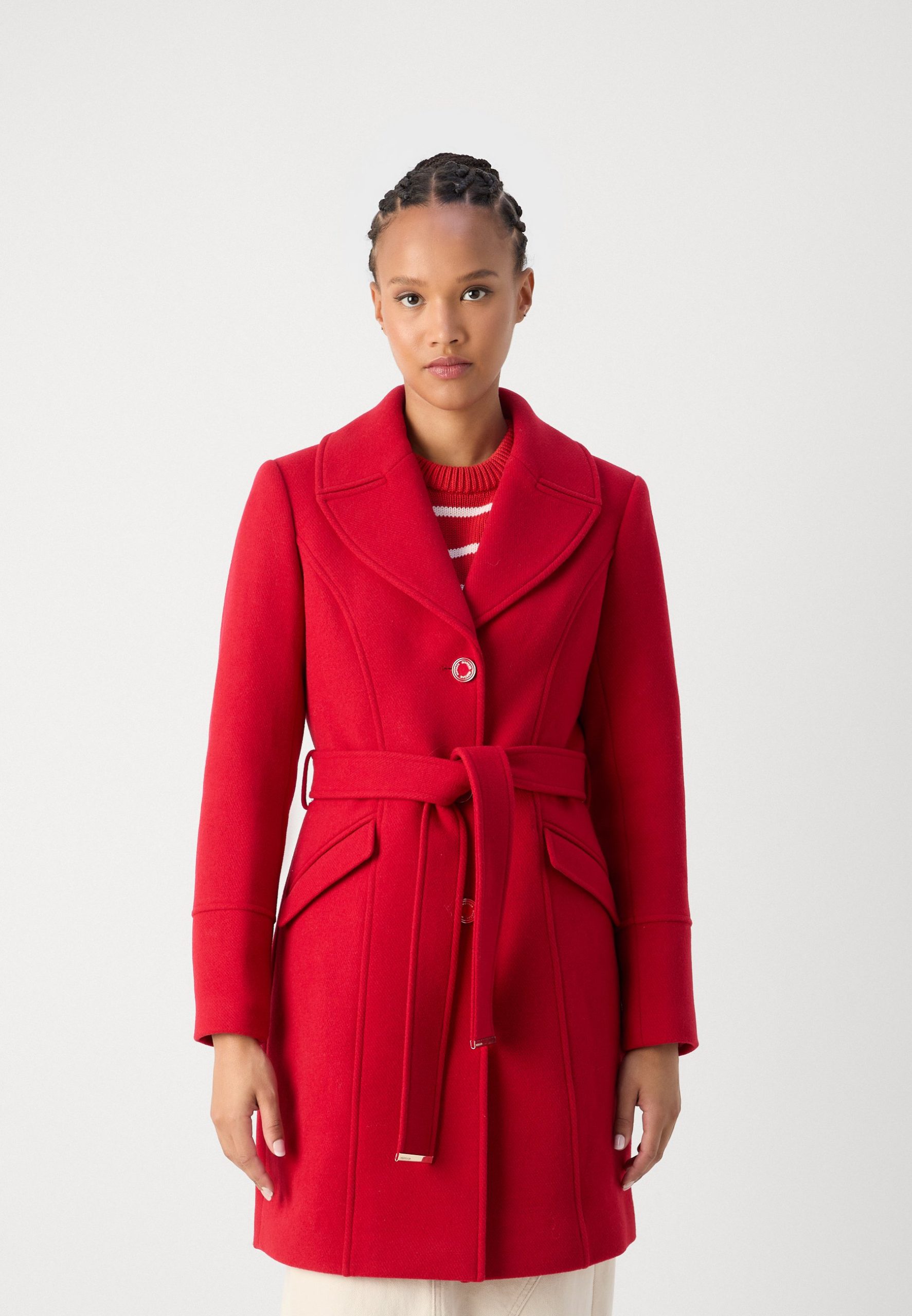 manteau-rouge-femme-795vnw-1.jpg Morgan Manteau classique rouge ZALANDO.FR – Image 1