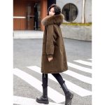 Parka doudoune pour femme avec capuche à fausse fourrure