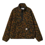 Polaire Carhartt WIP Women Elliot High Neck Liner Camo Leo Jacquard, Tamarind / Black | Causeways.fr