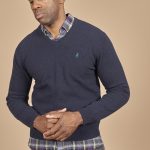 Pull col V en laine MCS