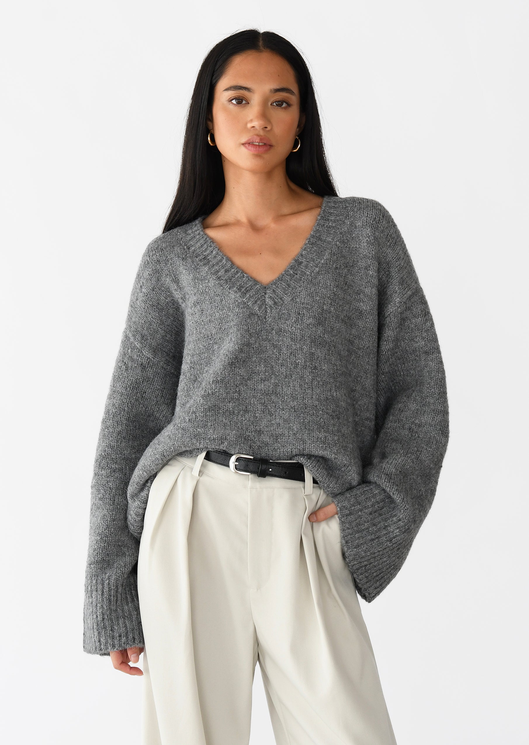pull-col-v-165idh-1.jpg Pull maille oversize col V – Image 1