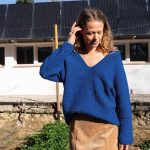 Kit de crochet Pull col V Basic merino