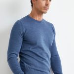 Pull Col Rond en Laine Mérinos DENIM 46