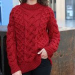 Laine Mérinos ModÃ¨le Pull Tricoter En Rond Pulls Rouges Pull Femme Taille 44 Pull Mérino Col Montant Rouge