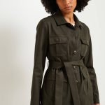 Saharienne en coton et lin, certifiée OEKO TEX VERT FONCE pour femme MONOPRIX FEMME